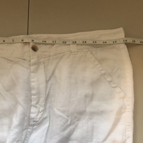 REYN Spooner White linen flat front Chino shorts size 36 - Picture 5 of 9